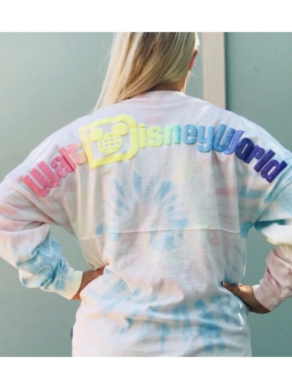 Disney Parks Disney World Spirit Jersey Cotton Candy Tie Dye Shirt Size XXL